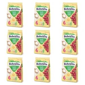 BoboVita Kaszka mleczno-ryżowa malina po 6 miesiącu 230 g X9