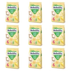 BoboVita Kaszka mleczno-ryżowa banan po 6 miesiącu 230 g X9