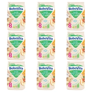 BoboVita Kaszka mleczno-zbożowa 4 owoce po 8 miesiącu 230 g X9
