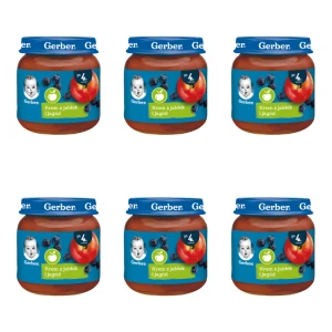Gerber Deserek Krem z jabłek i jagód po 4 miesiącu 125 g X6