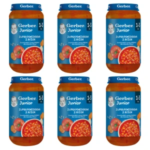 Gerber Zupka pomidorowa z ryżem 250g X6