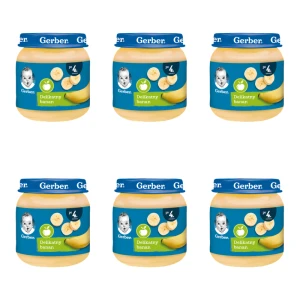 Gerber Deserek Delikatny banan po 4 miesiącu 125 g X6