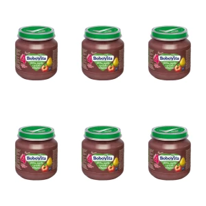 BoboVita Jabłka jagody i gruszki Williamsa po 4 miesiącu 125 g X6