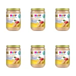 HiPP BIO od pokoleń, Jabłka i banany z biszkoptami, po 4. m-cu, 190 g X6
