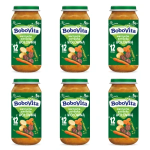 BoboVita Warzywna potrawka z wołowiną po 12 miesiącu 250 g X6