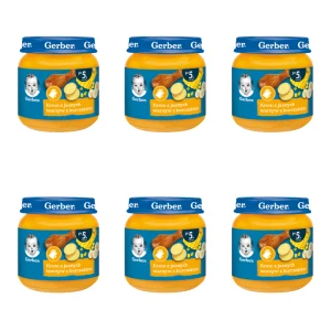 Gerber Obiadek Krem z jasnych warzyw z kurczakiem po 5 miesiącu 125 g X6