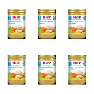 HiPP BIO od pokoleń, Risotto z marchewką i indykiem, po 7. m-cu, 220 g X6
