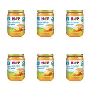 HiPP BIO od pokoleń, Zupka warzywna z indykiem, po 5. m-cu, 190 g X6