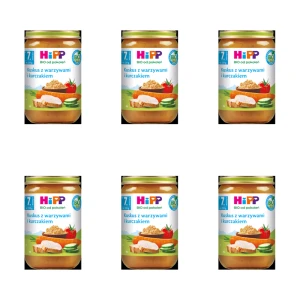 HiPP BIO od pokoleń, Kuskus z warzywami i kurczakiem, po 7. m-cu, 220 g X6
