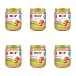 HiPP BIO od pokoleń, Brzoskwinie z bananami, po 4. m-cu, 125 g X6