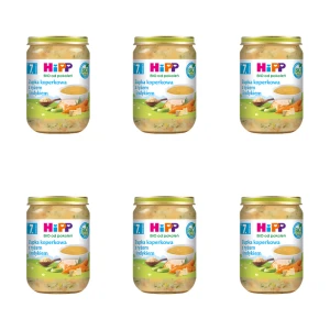 HiPP BIO od pokoleń, Zupka koperkowa z ryżem i indykiem, po 7. m-cu, 190 g X6