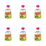 HiPP BIO od pokoleń, Jabłka-Brzoskwinie-Owoce leśne, po 6. m-cu, 100 g X6