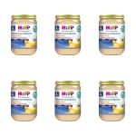 HiPP BIO Przysmak na Dobranoc Kaszka manna z mlekiem i bananami po 4. miesiącu 190 g X6