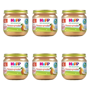 HiPP BIO od pokoleń, Pierwsza gruszka, po 4. m-cu, 80 g X6