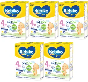 Bebiko Junior 4R NUTRIflor Expert Mleko z kleikiem ryżowym dla dzieci powyżej 2. roku życia 600 g X5