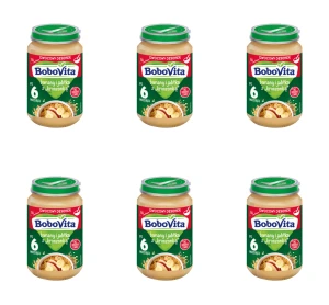 BoboVita Banany i jabłka z kruszonką po 6 miesiącu 190 g X6
