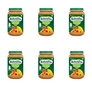 BoboVita Deserek Brzoskwinie, jabłka i mango po 8 miesiącu 190g X6
