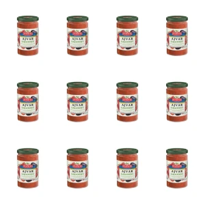 Podravka Ajvar Łagodny - Pasta Warzywna z Papryki Bakłażanów Ajwar 350 g X12