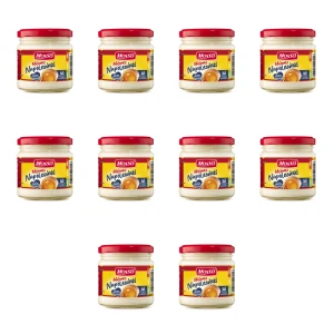 MOSSO Majonez Napoleoński Dekoracyjny Sałatkowy Łagodny Kremowy Słoik 200ml X10