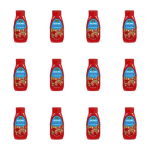 Włocławek Ketchup Łagodny Sos Pomidorowy z Dodatkiem Warzyw - Butelka 480 g X12