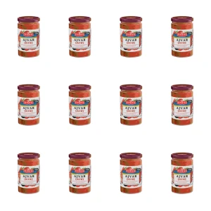 Podravka Ajvar Ostry - Pasta Warzywna z Papryki Bakłażanów Ajwar 350 g X12