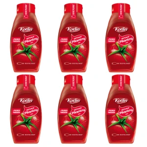 Ketchup Pikantny Hot w Butelce Bez konserwantów i Glutenu - Kotlin 650 g X6