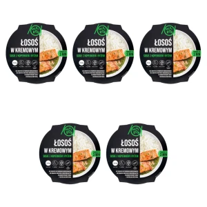 Meal Box Łosoś w kremowym sosie z koperkiem i ryżem 360g X5