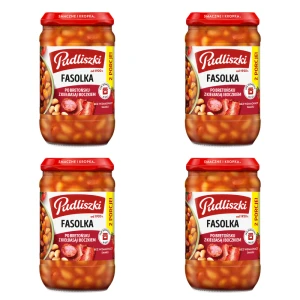 Fasolka po bretońsku z kiełbasą i boczkiem 610g X4