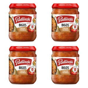 Pudliszki bigos z mięsem i kiełbasą 450g X4
