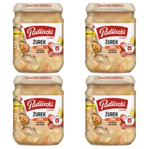Zupa żurek z kiełbasą i boczkiem Pudliszki 440g X4