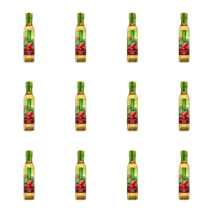 Kujawski Olej rzepakowy z pierwszego tłoczenia z papryka ostrą, pomidorami i bazylią 250 ml X12