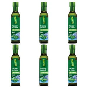 Kujawski olej lniany tłoczony na zimno z rozmarynem 250 ml X6