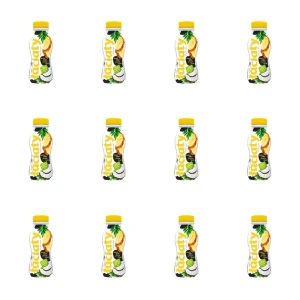 Jogurt pitny Łaciaty bez laktozy ananas - kokos butelka 250 ml PET X12