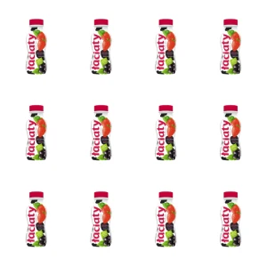 Jogurt pitny Łaciaty bez laktozy truskawka - czarna porzeczka but. 250 ml PET X12