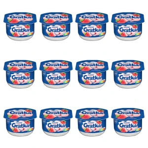 Danone Gratka o smaku truskawkowym Deser 115 g X12