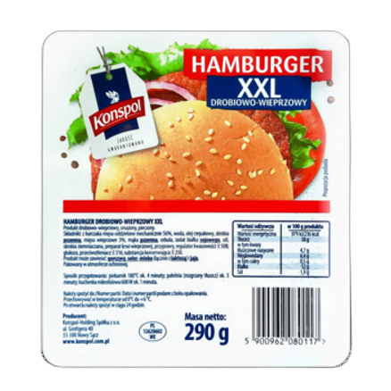 Hamburger XXL Konspol 290 g Hamburger XXL Konspol 290g