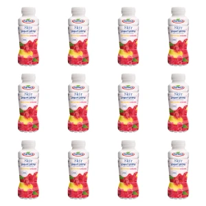 Jogurt pitny Skyr nektarynka-malina Piątnica 330ml X12