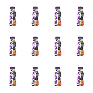 Jogurt pitny Łaciaty bez laktozy jeżyna - malina butelka 250 ml PET X12