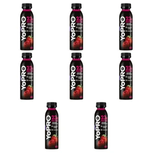 YoPRO Jogurt pitny o smaku truskawka-malina 270g X8