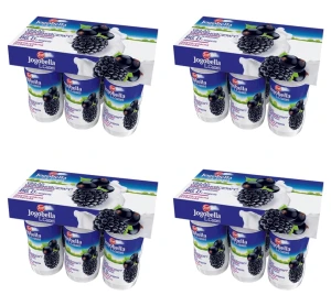 Jogobella L'Casei Jogurt Pitny MIX Pomarańcza/Jeżyna - czarna porzeczka 6x100g X4