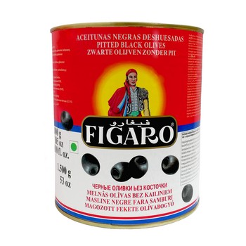 Oliwki czarne drylowane Figaro 3/1,5 kg Oliwki czarne drylowane Figaro 3/1,5kg