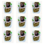 Oliwki zielone drylowane z czosnkiem i bazylią pasteryzowane Fresh Pack 200g Lyrakis Family X9