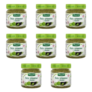 Pasta szpinakowa z grillowanym bakłażanem 190g Helcom X8