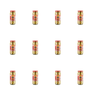 Hiszpańskie oliwki zielone z pastą paprykową 340 g/200 g Figaro X12