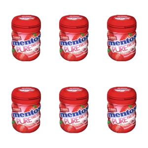 Mentos Pure Fresh Strawberry Butelka 60g X6
