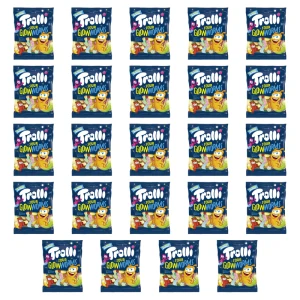 Trolli Sour Glowworms Robaczki Żelki o smaku owocowym w kwaśnej posypce 100g X24