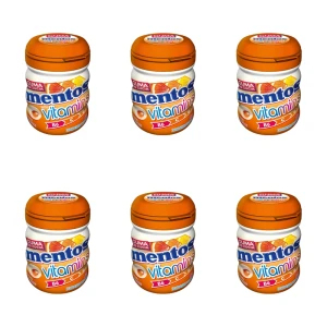Mentos guma do żucia z witaminami o smaku owoców cytrusowych 50g X6