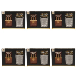 Zestaw prezentowy: szklanka do whiskey z czekoladowymi cygarami 75gr X6