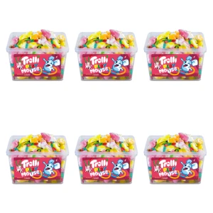 Trolli Playmouse Myszy Żelki o smaku owocowym 75 szt. 1200g X6