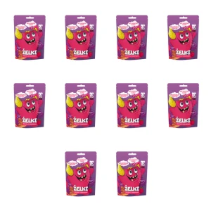 BeRAW Kids Żelki Malina z Chrupkami 35g X10